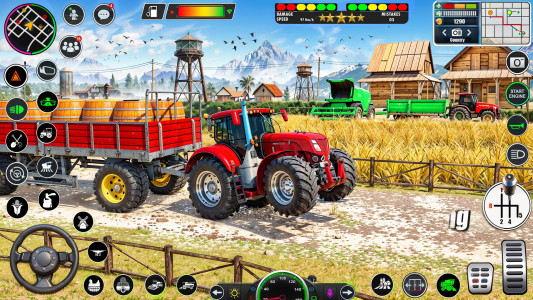 اسکرین شات 2 برنامه Big Farming Tractor Game 3D