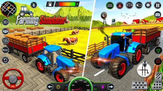اسکرین شات برنامه Indian Farming Tractor Game 3D 4