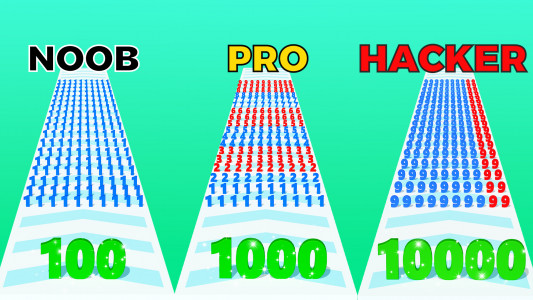 اسکرین شات 1 بازی Numbers Madness Run Merge Game
