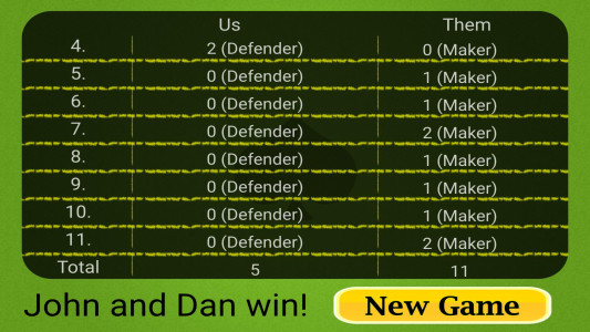 اسکرین شات 7 بازی Euchre Mobile