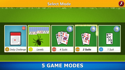 اسکرین شات بازی Spider Solitaire Mobile 2