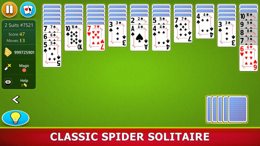 اسکرین شات بازی Spider Solitaire Mobile 1