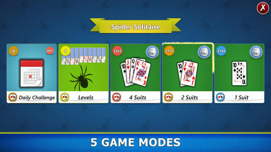 اسکرین شات بازی Spider Solitaire Mobile 2
