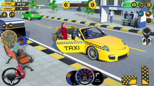 اسکرین شات 5 بازی Taxi Games: City Car Driving