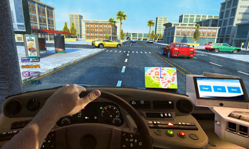 اسکرین شات برنامه City Bus Simulator : Coach Driving Games 1