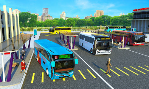 اسکرین شات برنامه City Bus Simulator : Coach Driving Games 3