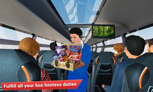 اسکرین شات بازی Waitress Coach Bus Simulator 4