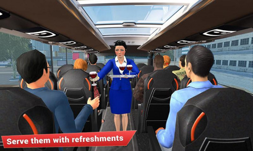 اسکرین شات بازی Waitress Coach Bus Simulator 1