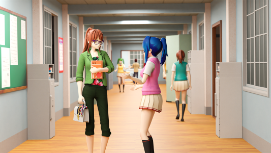 اسکرین شات 4 بازی Anime School Teacher 3d