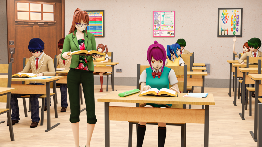 اسکرین شات 3 بازی Anime School Teacher 3d