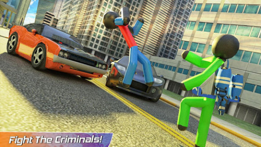 اسکرین شات برنامه Flying Hero Stickman Criminal City 4