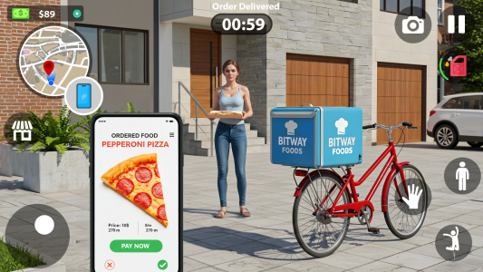 اسکرین شات 6 بازی Delivery Rider Life Simulator