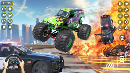 اسکرین شات بازی Monster Truck Racing Car Games 2