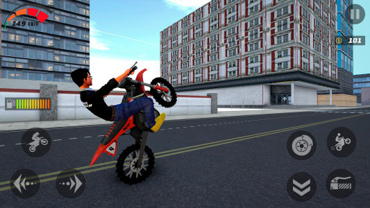 اسکرین شات 3 بازی Wheelie Moto 3d Bike Life Game