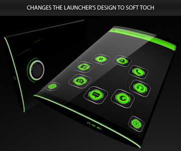 اسکرین شات برنامه Soft Touch Green Theme 4