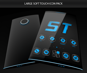 اسکرین شات برنامه Soft Touch Blue Theme 3