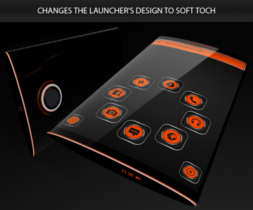 اسکرین شات برنامه Soft Touch Orange Theme 4