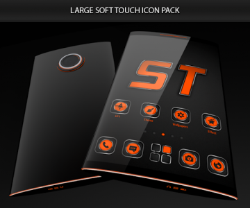 اسکرین شات برنامه Soft Touch Orange Theme 3