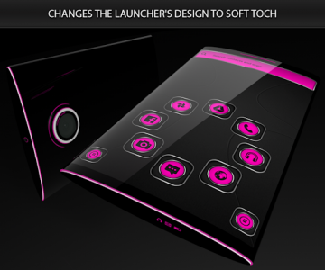 اسکرین شات برنامه Soft Touch Pink Theme 4