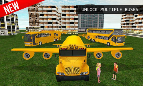 اسکرین شات بازی Flying School City Bus Sim 3D 2
