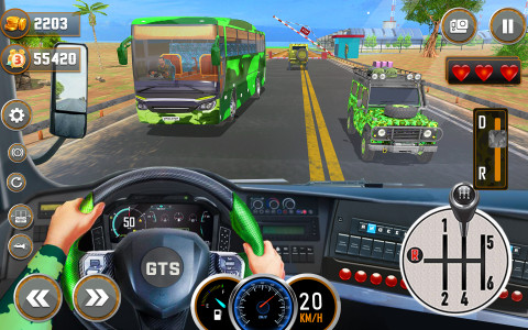 اسکرین شات بازی Army Bus Driving Games 3D 1