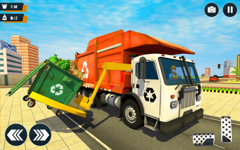 اسکرین شات برنامه Real Garbage Truck Simulator 3