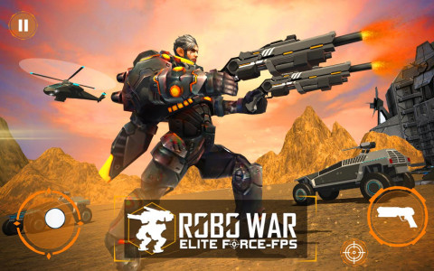 اسکرین شات بازی Real Robots War Gun Shoot 3D 1