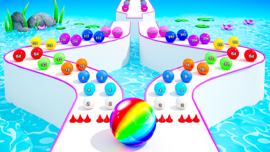 اسکرین شات 1 بازی Rolling Ball Run Numbers Game