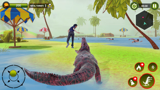 اسکرین شات بازی Hungry Animal Crocodile Games 3