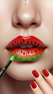 اسکرین شات 3 بازی Lip Art Beauty DIY Makeup Game