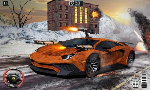 اسکرین شات بازی Mad Car War Death Racing Games 3