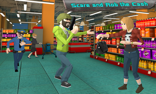 اسکرین شات بازی Supermarket Robbery Crime City Mafia Robbery Games 2