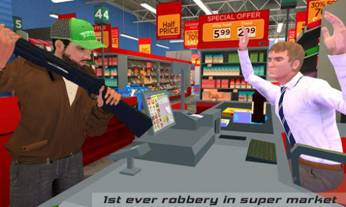 اسکرین شات بازی Supermarket Robbery Crime City: FPS Shooting Games 5