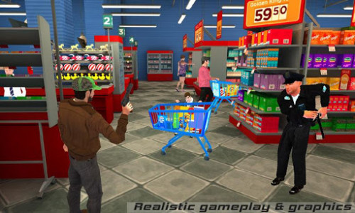 اسکرین شات بازی Supermarket Robbery Crime City: FPS Shooting Games 4