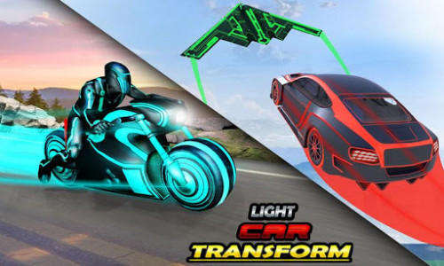 اسکرین شات برنامه Crazy Car Stunt Light Car Transform GT Racing Game 2