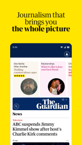 اسکرین شات 1 برنامه The Guardian - Live World News