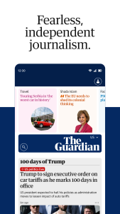 اسکرین شات 1 برنامه The Guardian - US & World News
