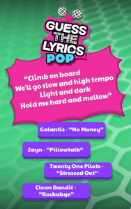 اسکرین شات بازی Guess The Lyrics POP Quiz 7