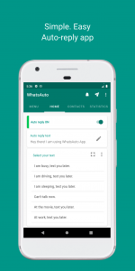 اسکرین شات برنامه WhatsAuto - Reply App 1