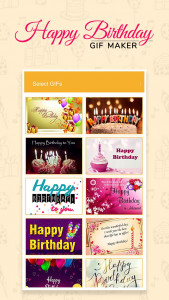 اسکرین شات برنامه Happy Birthday Gif & Images 2