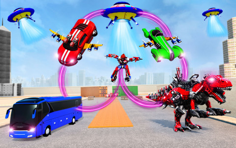 اسکرین شات بازی Dino Robot Transform Car Games 3