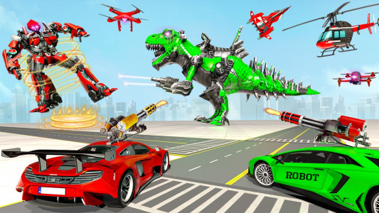 اسکرین شات بازی Dino Robot Transform Car Games 1