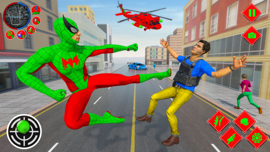 اسکرین شات 6 برنامه Flying Superhero Spider Games