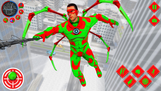 اسکرین شات 3 برنامه Flying Superhero Spider Games
