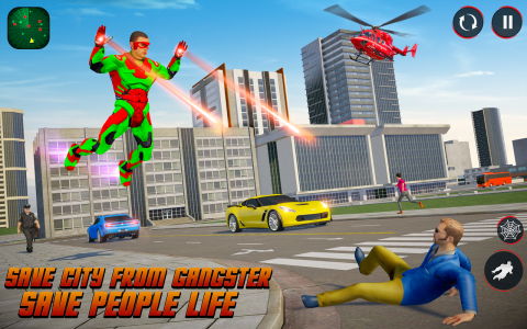 اسکرین شات برنامه Flying Superhero Spider Games 5