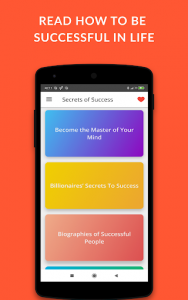 اسکرین شات برنامه Secrets of Success : Sucess formulas, tips, Quotes 2