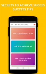 اسکرین شات برنامه Secrets of Success : Sucess formulas, tips, Quotes 1