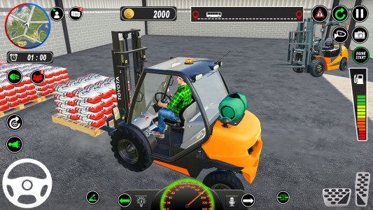 اسکرین شات بازی US Forklift Simulator Game JCB 1