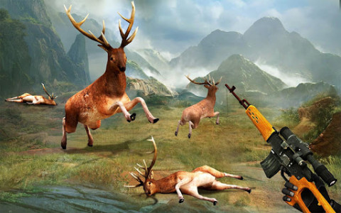 اسکرین شات برنامه Dino Hunter Shooter 3D :Wild Animal Shooting Games 5