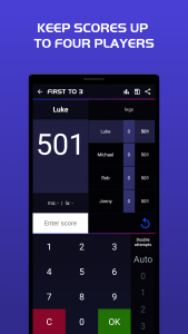 اسکرین شات 4 برنامه Darts Scoreboard